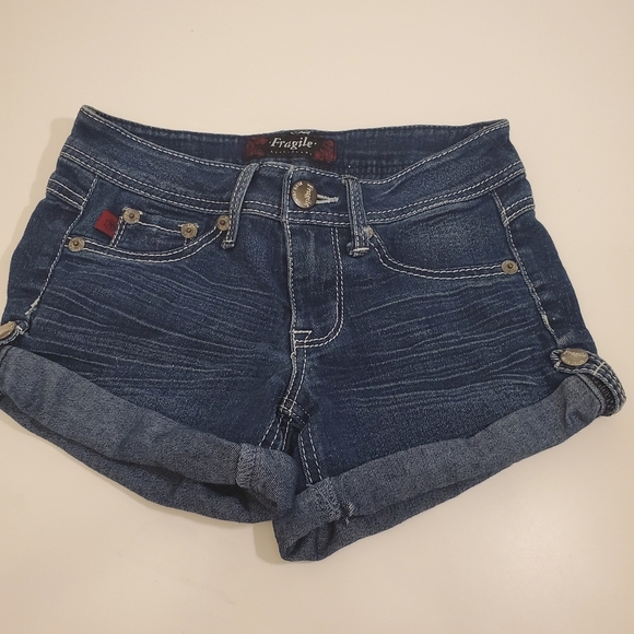 fragile blue jeans Pants - Fragile Blue Jeans Shorts Size 0